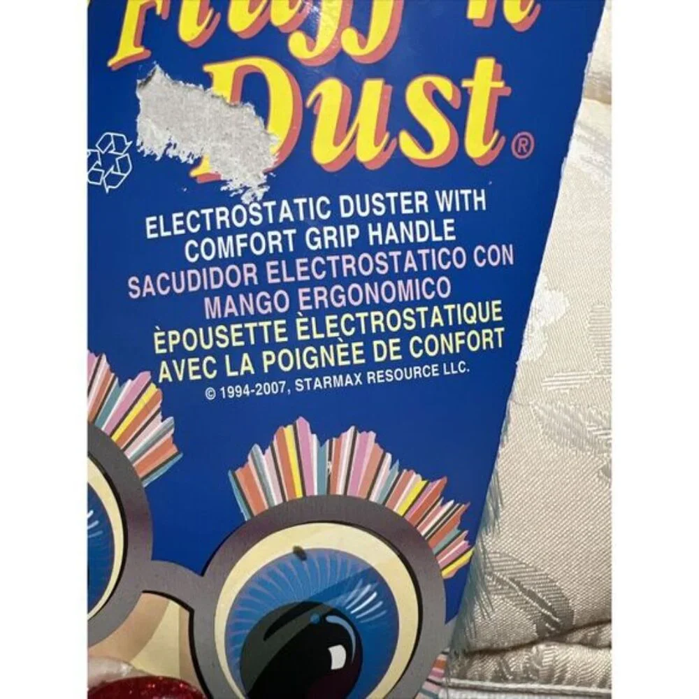 Professor Fluff n Dust Polyester Duster Aqua 2007 Better Than Feather Duster